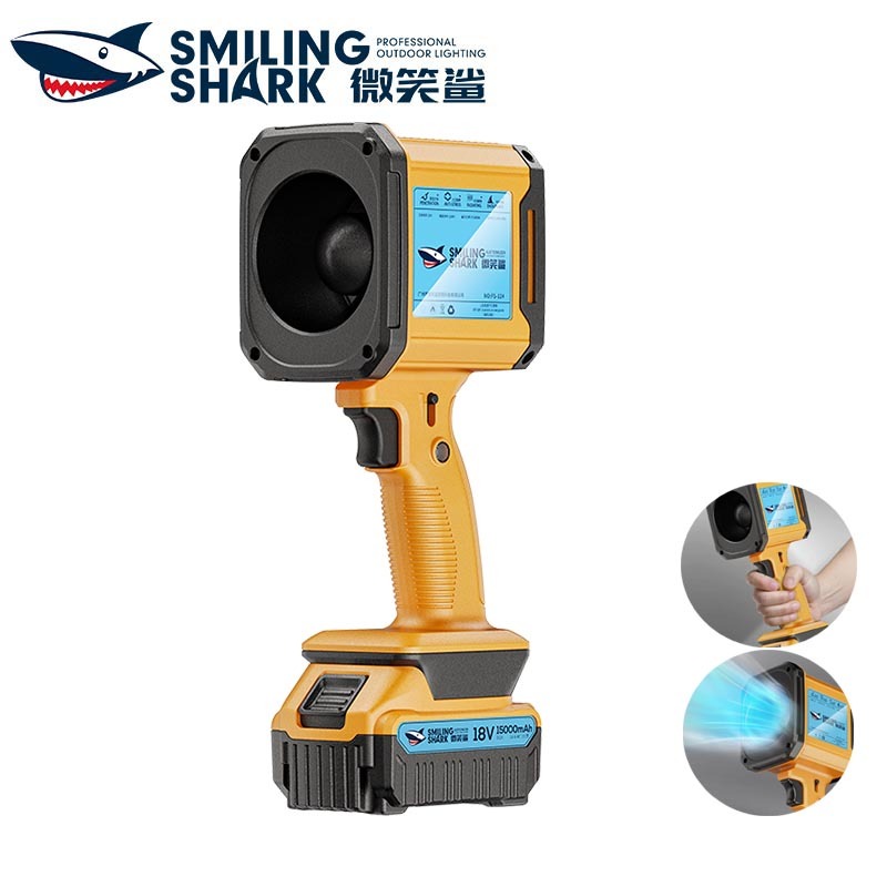 微笑鯊正品 FS124 工業吹風機 無線便攜式 高風壓超大出風口 無極變速 Type-C充電 汽車專用吹水除雪清灰工具