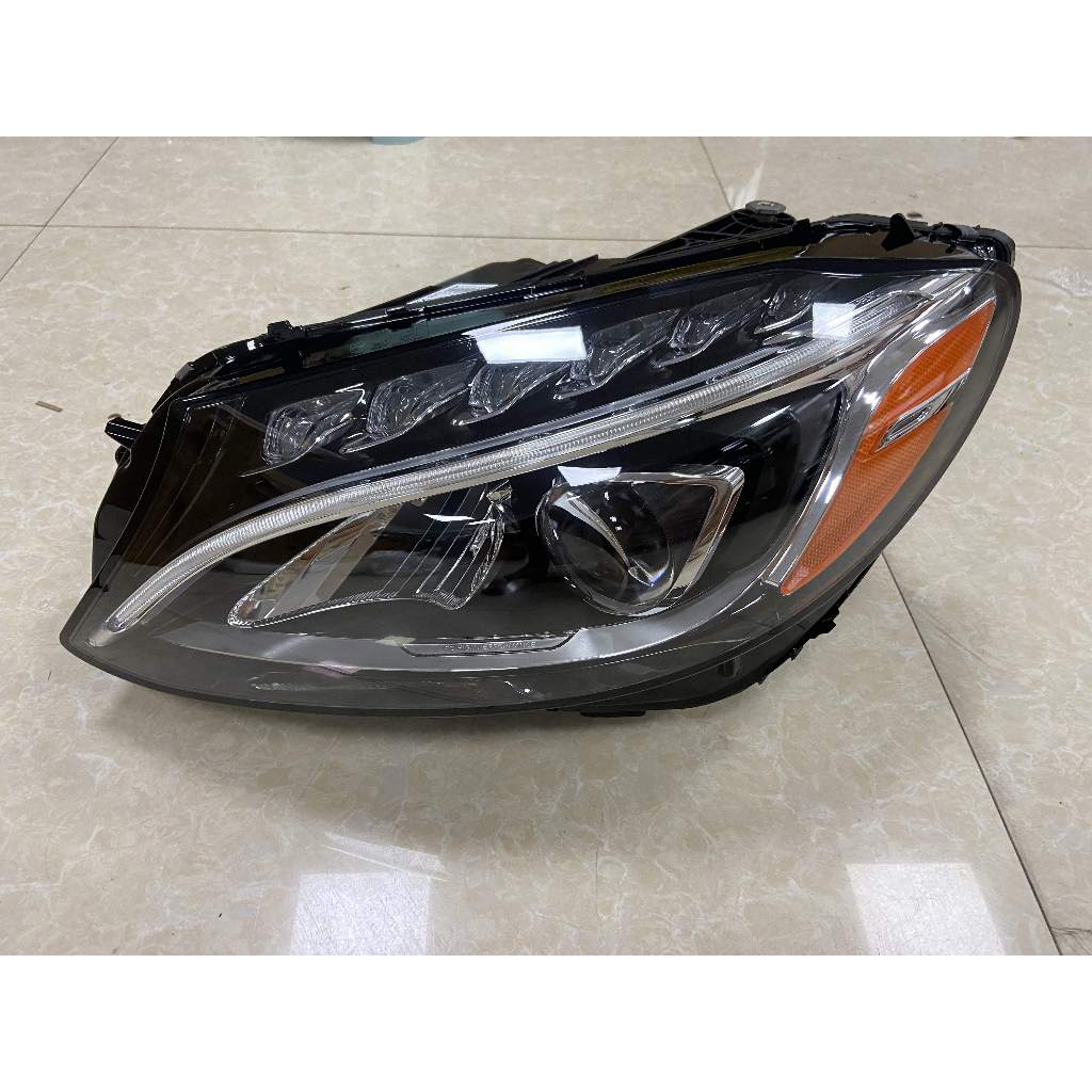 對於賓士W205 C200 C250 C300賓士單魚眼美規版本LED大燈原廠車頭燈
