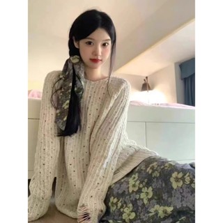 【NZN】慵懶風鏤空防曬罩衫女春季小眾外穿針織上衣