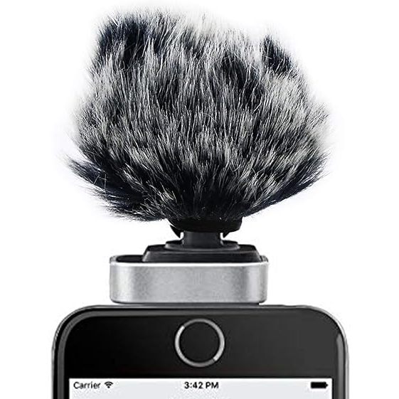 SHURE 適用於 MV88 的麥克風毛茸茸防風罩風罩 - 定制流行過濾器擋風玻璃風乾擾器與舒爾 MV88 iOS 數字