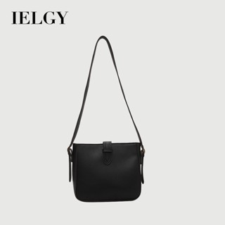 IELGY 時尚大容量單肩斜挎休閒百搭通勤水桶包