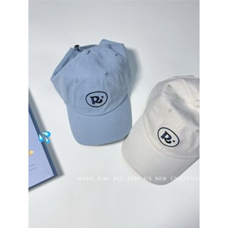 韓國博主同款R字母刺繡軟頂鴨舌帽女簡約百搭棒球帽男顯臉小 情侶帽子 學生帽子 交換禮物