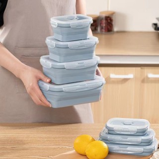 便當盒 摺疊便當盒 矽膠便當盒 環保便當盒 食品級餐盒 大容量保鮮盒 戶外聚餐便攜式密封盒 上班族餐盒餐具