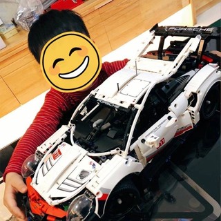 1100PCS 樂高 積木 跑車系列 911賽車模型 黑武士 機械 拼組裝高難度 男孩成人玩具禮物