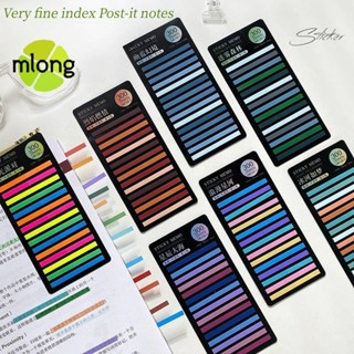 MLONG 300件彩色超薄索引貼紙關鍵標記透明筆記寵物貼紙防水