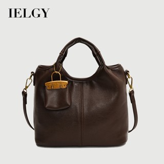 IELGY 大容量簡約休閒手提包 復古秋冬單肩時尚斜揹包