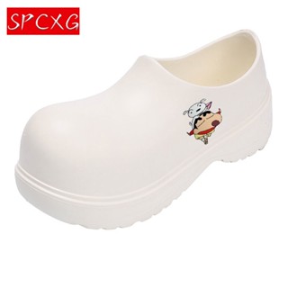 Spcxg 36-45夏季情侶時尚爆款厚底防滑耐磨時尚休閒大頭Eva涼鞋***-
