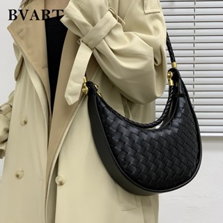 2025 春季新款單肩包女士手提包編織 Hobos 100% 真皮時尚美麗手提包