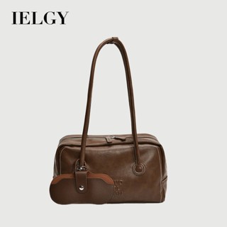 IELGY 復古手提保齡球包 小眾腋下包 簡約大容量通勤包