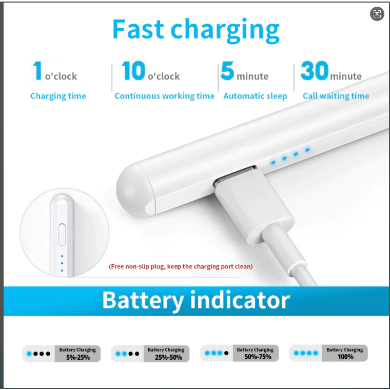 通用觸控筆智能電視觸控筆電容觸控筆通用觸控筆使用 USB Type-C 書寫流暢,超長續航和待機