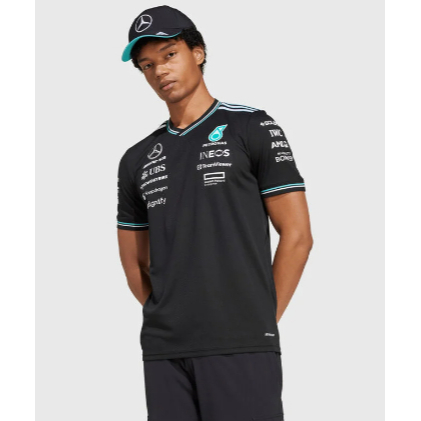2025 2026 Mercedes AMG polo F1 Team Driver T 恤馬球一級方程式賽車服襯衫連帽