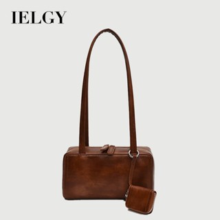 IELGY 大容量保齡球枕頭包 秋冬小眾復古尚百搭單肩腋下包