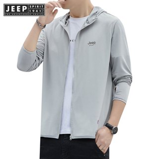 Jeep SPIRIT 1941 ESTD 夏季新款男士運動休閒冰感UPF50+防曬衣