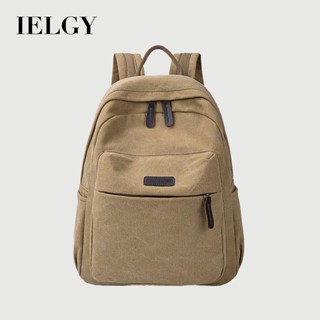 IELGY 時尚防盜後揹包 女士休閒帆布背包 大容量旅行電腦包 學生書包
