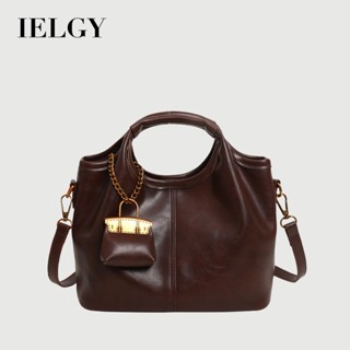 IELGY 復古高級感手提包 簡約托特包 百搭單肩通勤斜挎