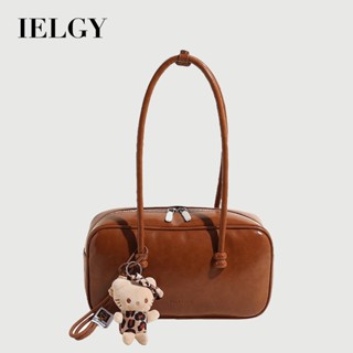 IELGY 韓系手提保齡球包 單肩百搭小眾復古大容量托特包