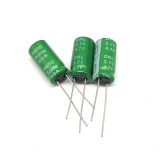 3PCS 2.7V4,7F 超級電容4F萬裕法拉電容2.7V4.7F 10*20 PAPAGO行車記錄儀