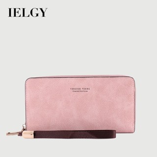 IELGY 女士手提長款錢包韓國拉鍊多功能卡夾零錢包