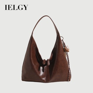 IELGY 大容量百搭慵懶高階感單肩腋下包 通勤軟皮托特包