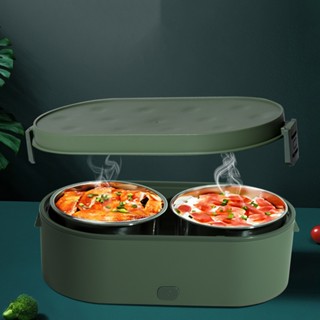 迷你飯盒電動usb充電食物加熱器容器車載家用便攜式電飯煲加熱器不銹鋼午餐便當盒