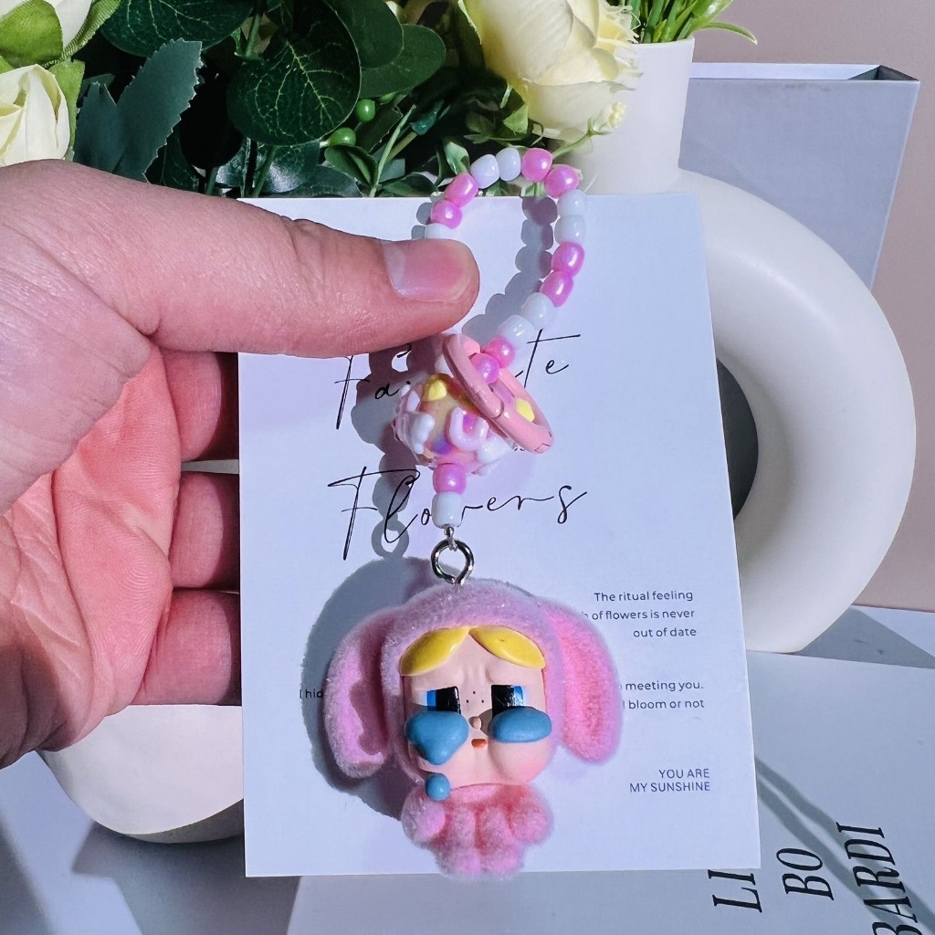 【POP MART】CRYBABY哭娃 飛天小女警 卡通萌粒鑰匙扣吊飾 可愛公仔 包包系列手辦擺件 LABUBU配飾吊飾