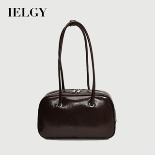 IELGY 韓版紅色小眾保齡球包 復古腋下大容量單肩公文包 可手提