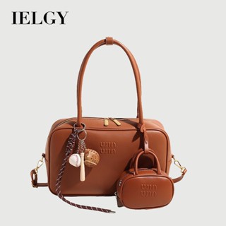 IELGY 時尚小眾保齡球公文包 大容量通勤手提包 單肩斜跨