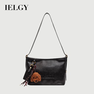 IELGY 托特包 大容量可斜挎復古百搭單肩水桶包