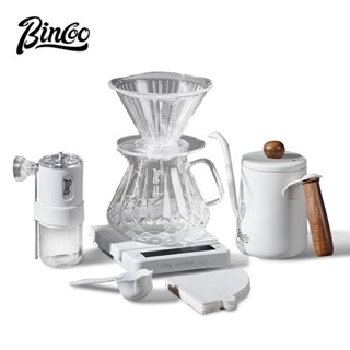 BINCOO 手沖咖啡壺套裝 鷹嘴壺口分享壺套裝 V60濾杯 滴濾式咖啡壺 400ML/600ML