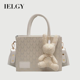IELGY 手提包女時尚簡約甜美字母可愛兔子大容量托特包