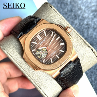 SEIKO 100% 精工鸚鵡螺 NH38 自動機械表防水商務休閒男士手錶 Jam Tangan Lelaki