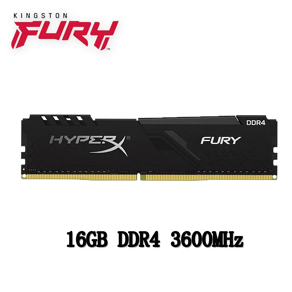金士頓 HyperX Fury 16GB DDR4 3600MHz HX436C18FB3/16 四代台式機電腦内存