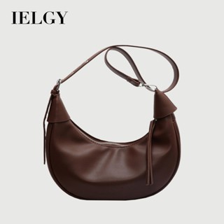 IELGY 時尚休閒單肩斜揹包 大容量百搭餃子包