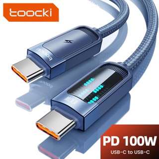 XIAOMI SAMSUNG Toocki PD 100W C 型轉 C 型快速充電數據線 USB C 轉 lOS 編織