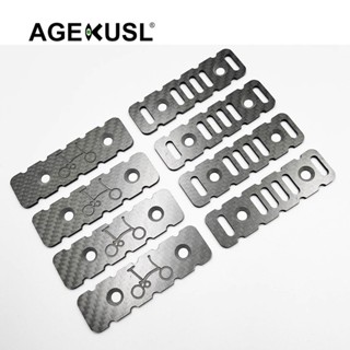 agekusl碳踏板板為小布mks踏板折疊自行車自行車踏板板超輕23.2g 30.4g 4個