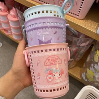 miniso 三麗鷗系列雙耳圓形收納籃cinnamoroll melody kuromi 桌面收納