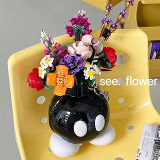 【SEE✿ FLOWER】高顏值創意陶瓷花瓶家用客廳酒店插花軟裝飾品藝術擺件 北歐風新款花瓶ins風高顏值插乾燥花擺件花