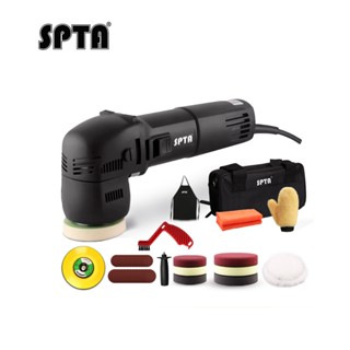 SPTA 10mm迷你110V雙動拋光機3吋偏心拋光機汽車美容打蠟海綿套裝組合 處理劃痕修復， 用於汽車美容打蠟拋光清潔