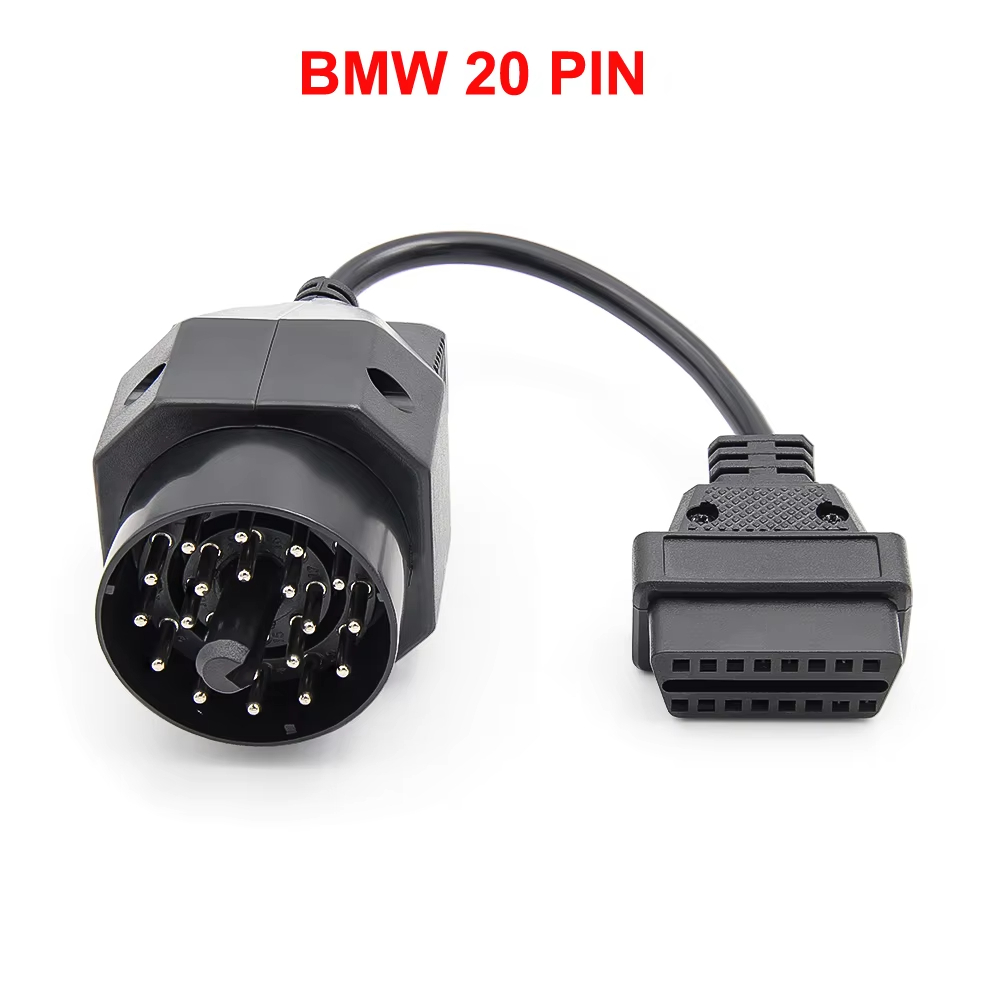 BMW OBD II 適配器適用於寶馬 20 針至 OBD2 16 針母連接器適用於寶馬 20 針舊車