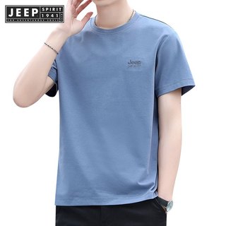 Jeep SPIRIT 1941 ESTD男士夏季新款休閒短袖時尚百搭圓領潮流T恤