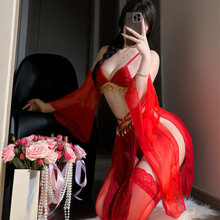 2113 情趣內衣套裝蕾絲漢服西施性感睡衣超仙純復古洋裝