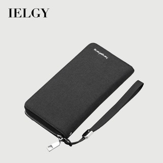 IELGY 男士多卡槽帆佈時尚簡約錢包