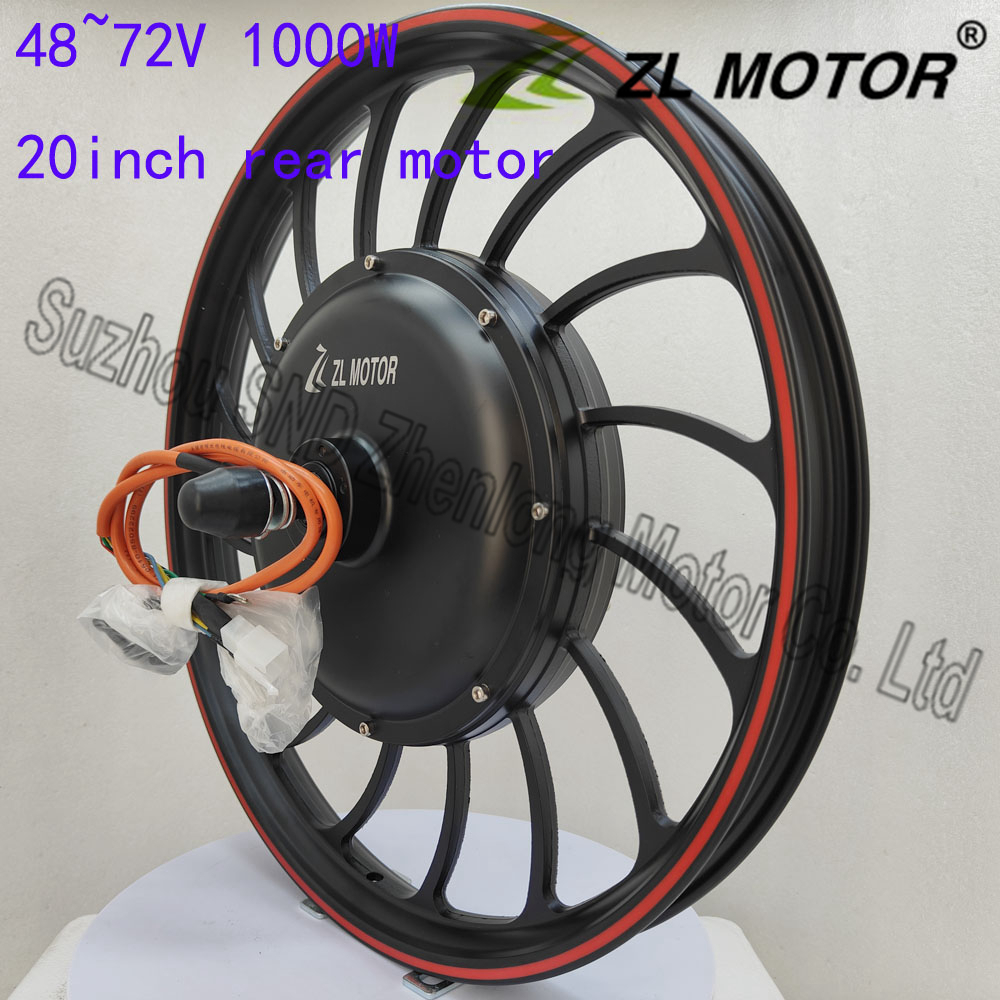 定制速度和扭矩 48V 1000W 電動自行車盤式製動器前輪轂電機,適用於 20 英寸 60V 電動自行車和電動滑板車