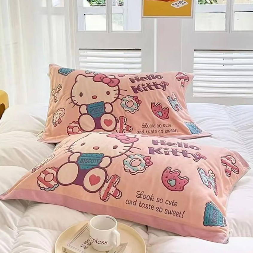 ❤枕巾枕巾枕巾❤Hello Kitty 叄麗歐 純棉紗 枕巾 可愛卡通 柔軟 吸汗 蓋巾 學生宿舍 枕頭巾