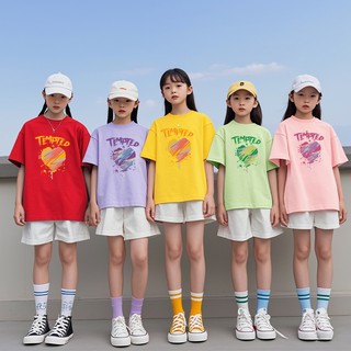 夏季短袖親子裝純棉親子服全家裝全家福裝母女母子裝父子裝情侶裝節日活動服一家三四口外出旅遊拍照服童裝班服活動團體裝大碼男女