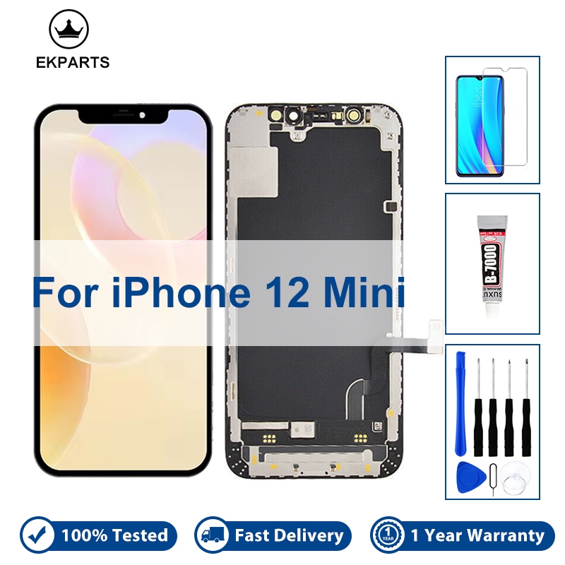 100% 測試 LCD 適用於 iPhone 12 迷你顯示屏觸摸屏數字化儀組件更換 AAA+++ 級
