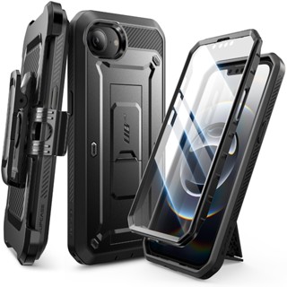 Supcase Unicorn Beetle Pro 適用於 iPhone 16e 手機殼帶螢幕保護膜內建支架皮帶夾軍用