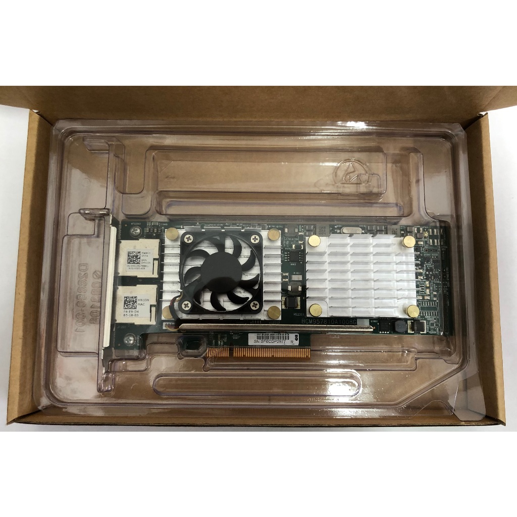 DELL 戴爾 HN10N Broadcom 57810S 2 端口 10GBASE-T 薄型網絡適配器 RJ-45 0