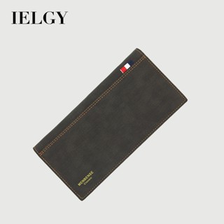 IELGY 男士錢包長款時尚簡約大容量多功能