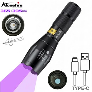 Alonefire G700 變焦紫外線手電筒 365/395nm Led USB 充電隱形墨水標記貓狗尿液癬礦石錢熒光
